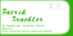 patrik krachler business card